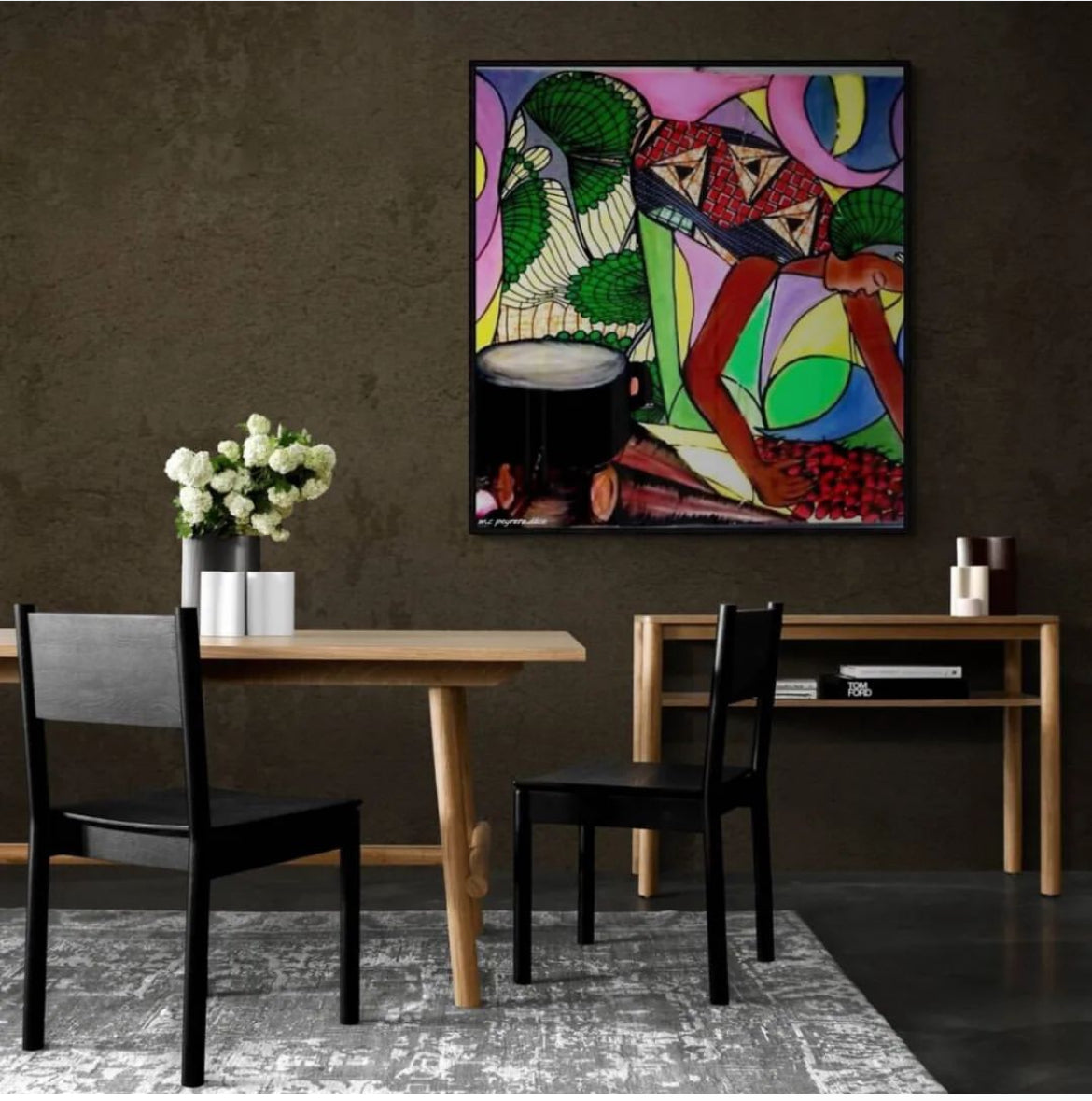 Grand Tableaux Africains acryliques  sur toiles