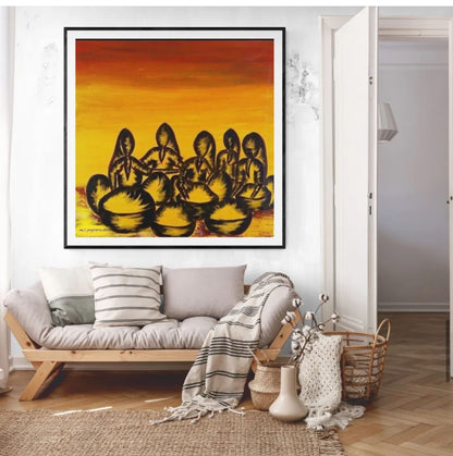 Grand Tableaux Africains acryliques  sur toiles